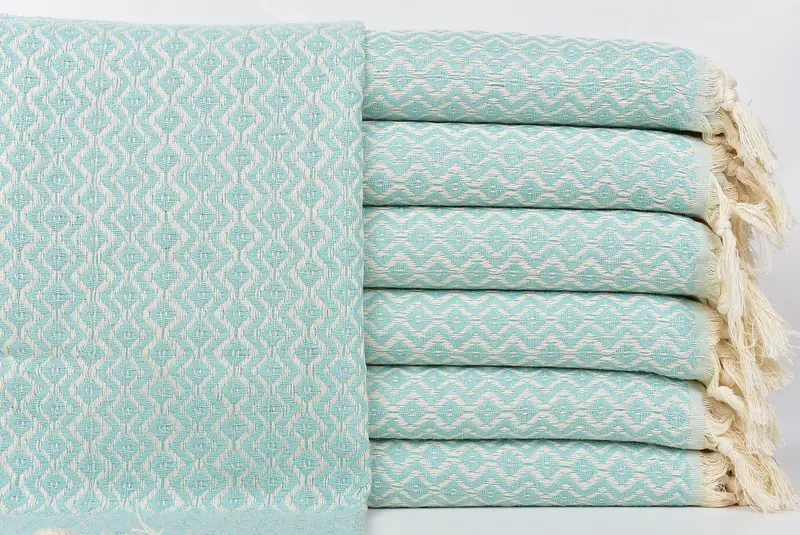 Hand Towel Turkish Cotton Embroidered, Beige, 18x36 Inches