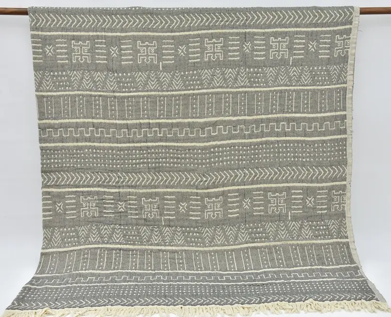 Boho Throw Blankets, Bridal Shower Gifts, Bachelorette Large Towel, Personalized Blanket, Woven Throw Blanket, 92x80 Cotton Ethnic Design Towel - 1