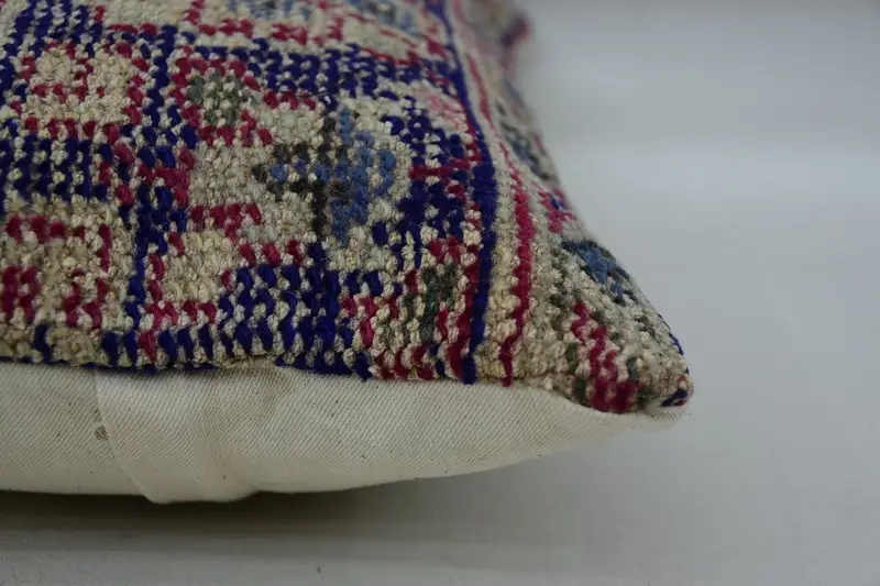 Antique Pillows, Boho Chic Pillow Cover, Customized Cushion Case, Interior Designer Pillow, 12x20 Blue Cushion Case, Cushion, Pillow for Couch - 5
