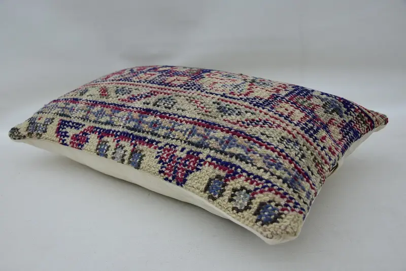 Antique Pillows, Boho Chic Pillow Cover, Customized Cushion Case, Interior Designer Pillow, 12x20 Blue Cushion Case, Cushion, Pillow for Couch - 6