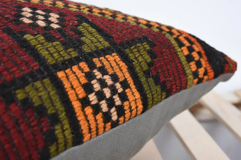 Home Decor Pillow, Vintage Kilim Throw Pillow, Pillow, Muted Pillow Sham, 20x20 Orange Cushion, Pillow for Sofa, Toss Pillow Sham, Couch Pillow Sham - 7