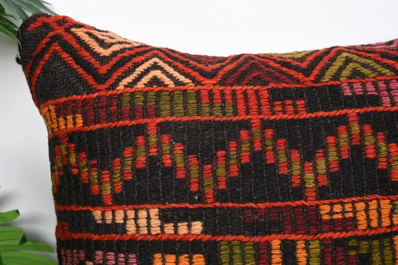 Home Decor Pillow, Vintage Kilim Throw Pillow, Pillow, Muted Pillow Sham, 20x20 Orange Cushion, Pillow for Sofa, Toss Pillow Sham, Couch Pillow Sham - 2