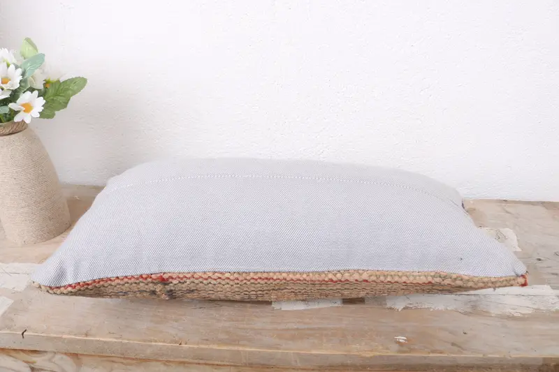 Pillow for Sofa, Ethnical Kilim Rug Pillow, 8x16 Blue Cushion, Decorative Bolster Cushion Case, Kilim Cushion Sham, Pillow - 7