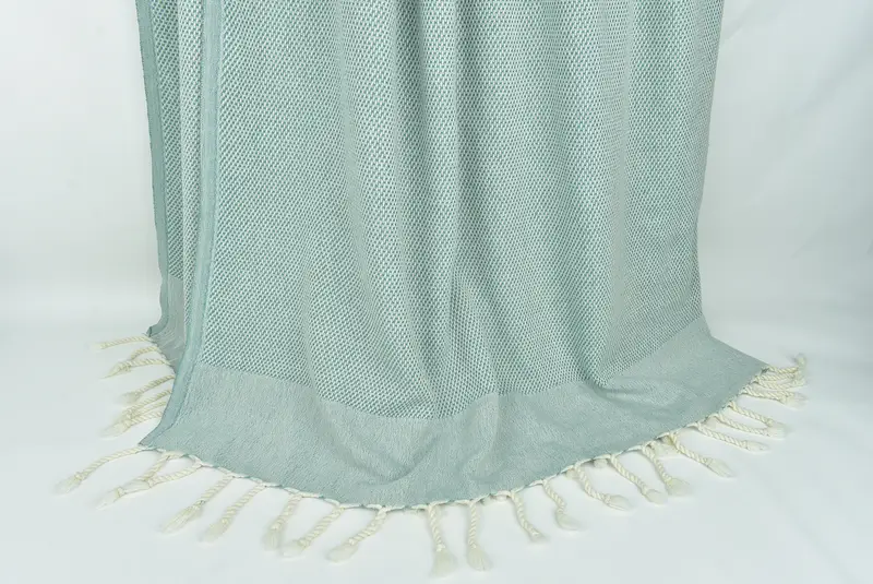 Bridal Shower Gift, Woven Throw Blanket, 96x80 Cotton Geometric Towel, Bridal Shower Favors, Turkish Tablecloth, Woven Blanket, Halloween Blanket - 8