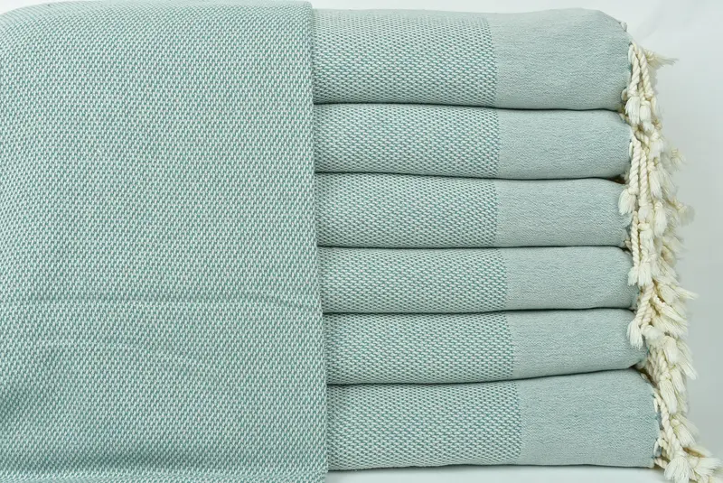 Bridal Shower Gift, Woven Throw Blanket, 96x80 Cotton Geometric Towel, Bridal Shower Favors, Turkish Tablecloth, Woven Blanket, Halloween Blanket - 1