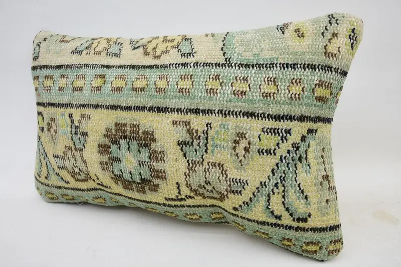 12x20 Blue Cushion Cover, Pillow Case, Kilim Pillow Cover, Handmade Kilim Cushion, Pillow for Couch, Traditional Cushion Case - 3