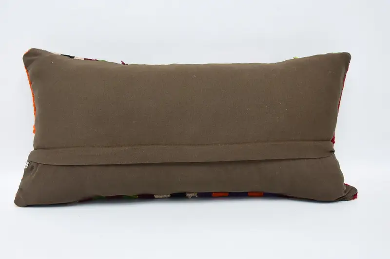 Garden Pillow Sham, Kilim Pillow, Pillow for Sofa, Garden Cushion, Oriental Pillow Cover, Pillow, Antique Pillows, 12x24 Blue Cushion Cover - 6