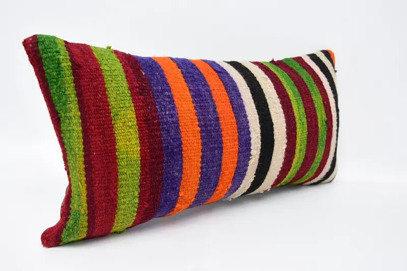 Garden Pillow Sham, Kilim Pillow, Pillow for Sofa, Garden Cushion, Oriental Pillow Cover, Pillow, Antique Pillows, 12x24 Blue Cushion Cover - 3