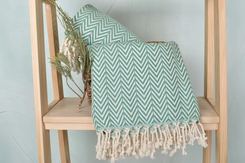 70x40 Cotton Zig zag Towel, Home Decor Gifts, Peshtemal Towel, Quick-dry towel, Bachelorette Favor, Turkish Towel Set, Bulk Order Towel - 4