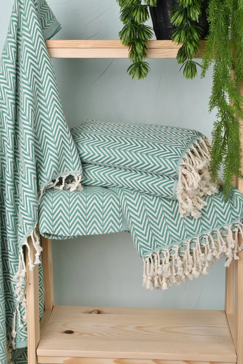 70x40 Cotton Zig zag Towel, Home Decor Gifts, Peshtemal Towel, Quick-dry towel, Bachelorette Favor, Turkish Towel Set, Bulk Order Towel - 6