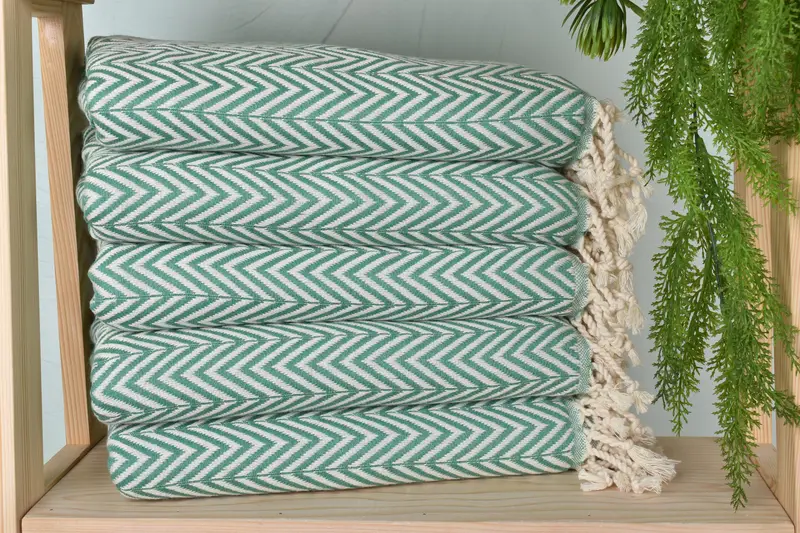 70x40 Cotton Zig zag Towel, Home Decor Gifts, Peshtemal Towel, Quick-dry towel, Bachelorette Favor, Turkish Towel Set, Bulk Order Towel - 2