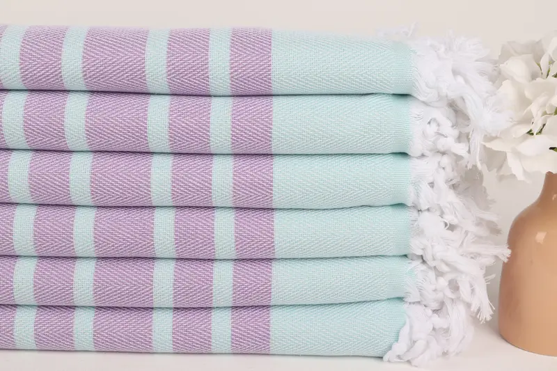 Personalized Beach Towel, Wedding Favors, Grandma Gift, Custom Wedding Gift, Custom Bath Towel, Embroidery Towel, 68x36 Cotton Chevron Towel - 3