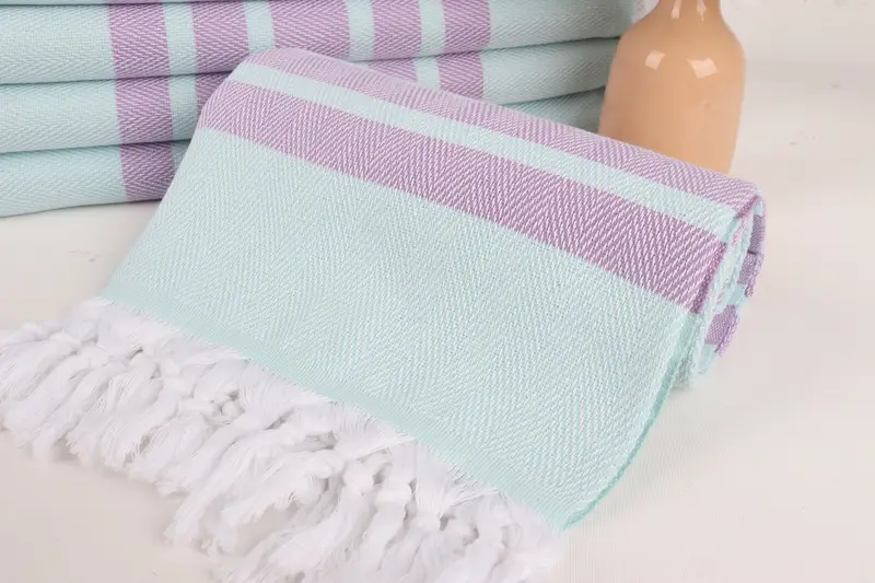 Personalized Beach Towel, Wedding Favors, Grandma Gift, Custom Wedding Gift, Custom Bath Towel, Embroidery Towel, 68x36 Cotton Chevron Towel - 4