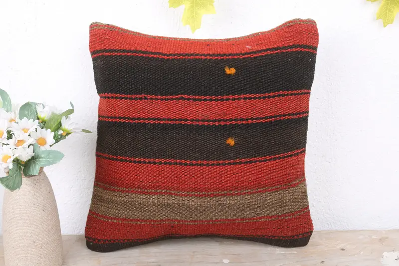 Custom Cushion, Pillow Case, Pillow for Couch, Antique Pillows, Home Decor Pillow, 12x12 Red Pillow, Pattern Throw Pillow Case - 2