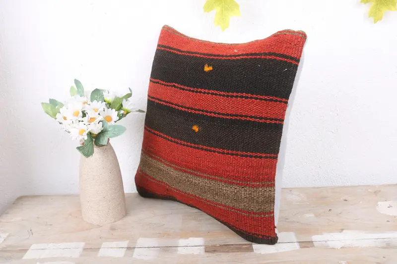 Custom Cushion, Pillow Case, Pillow for Couch, Antique Pillows, Home Decor Pillow, 12x12 Red Pillow, Pattern Throw Pillow Case - 4