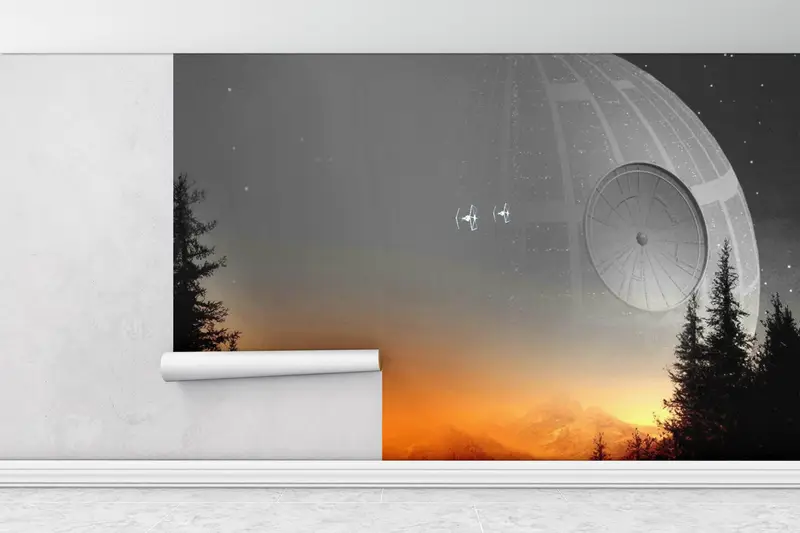 Star Wars, Sunset Landscape Wall Poster, Modern Mural, Abstract Wall Decor, Starry Sky Wall Decor, Forest Landscape Wall Decor, - 1