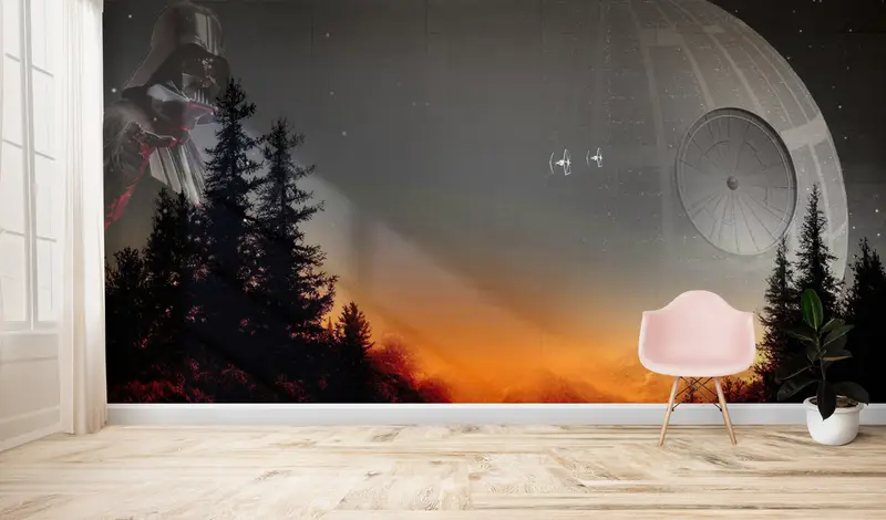 Star Wars, Sunset Landscape Wall Poster, Modern Mural, Abstract Wall Decor, Starry Sky Wall Decor, Forest Landscape Wall Decor, - 2