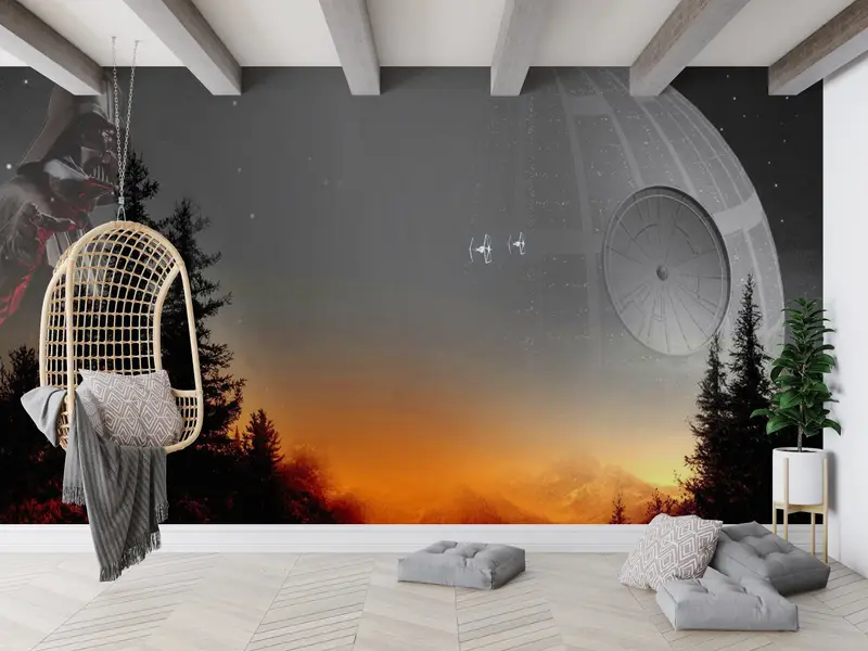 Star Wars, Sunset Landscape Wall Poster, Modern Mural, Abstract Wall Decor, Starry Sky Wall Decor, Forest Landscape Wall Decor, - 6