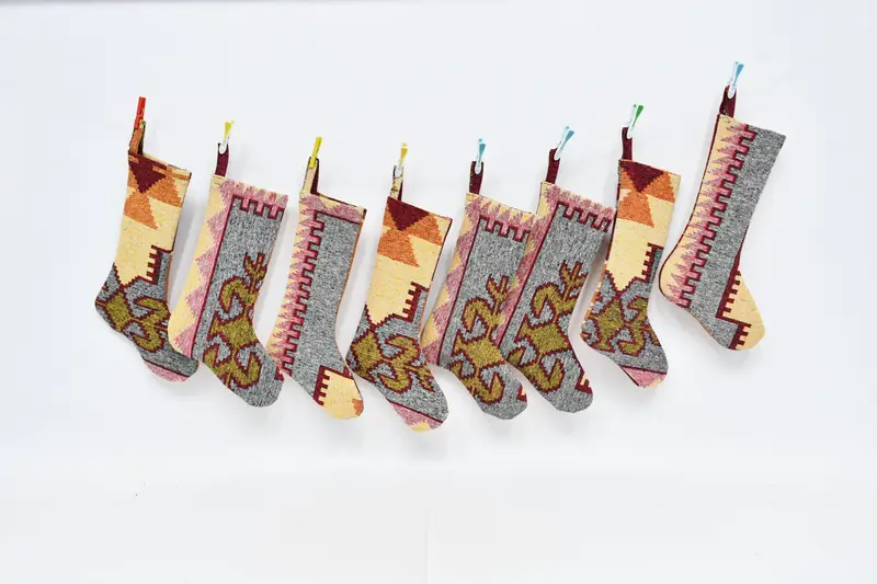 Personalized Christmas Ornaments Pattern, 8 Inch Wide Christmas Stocking