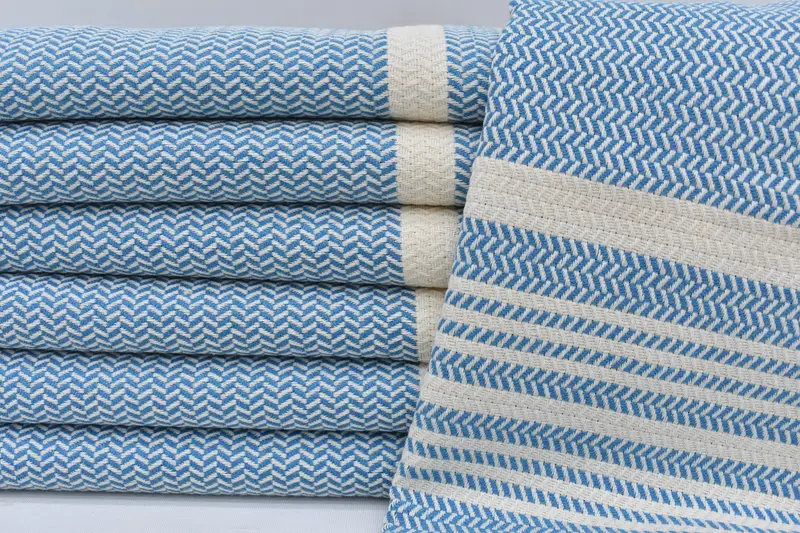 40x18 Cotton Striped Towel, Bulk Order Towel, Wedding Anniversary Gift, Small Bath Towels, Bridesmaid Gifts, Kitchen Towel, Boyfriend Christmas Gift - 3