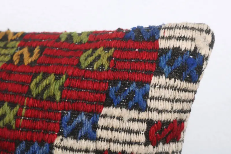 Sofa Cushion Case, Vintage Kilim Pillow, Boho Chic Cushion Cover, Vintage Pillow, Ethnical Kilim Rug Pillow, 12x20 Red Pillow Case, Cushion - 5