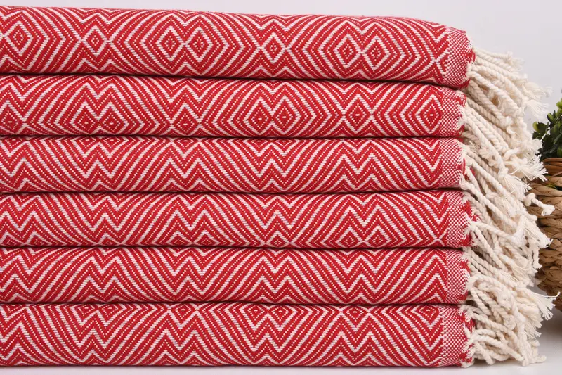Handmade Gift, Luxury Turkish beach towel for summer vacation, Personalized Gifts, Housewarming Gift, 76x40 Cotton Diamond Towel, Luxury towel - 2