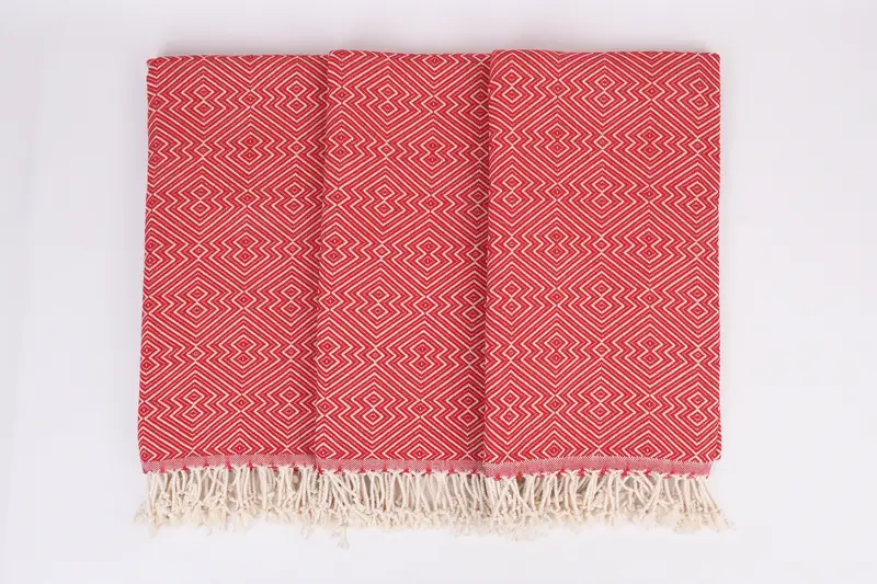 Handmade Gift, Luxury Turkish beach towel for summer vacation, Personalized Gifts, Housewarming Gift, 76x40 Cotton Diamond Towel, Luxury towel - 7