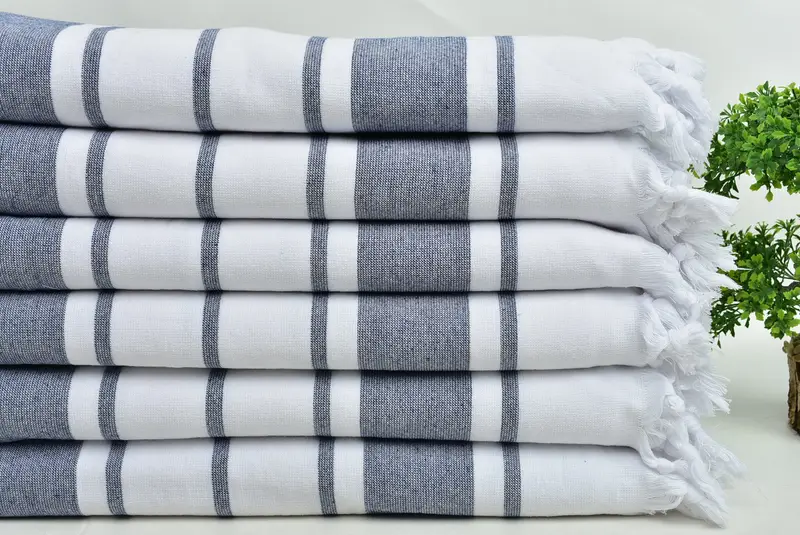 Gifts For Him, Turkish beach towel, Spa Towel, Home Gift, Quick-Dry Beach Towel, 68x36 Cotton Striped Terry Towel, Turkish Bath Towel Set - 3