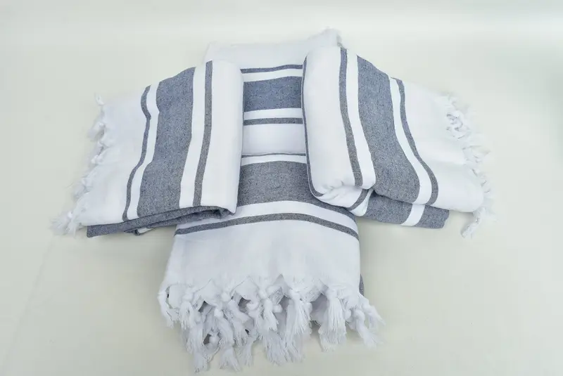 Gifts For Him, Turkish beach towel, Spa Towel, Home Gift, Quick-Dry Beach Towel, 68x36 Cotton Striped Terry Towel, Turkish Bath Towel Set - 6