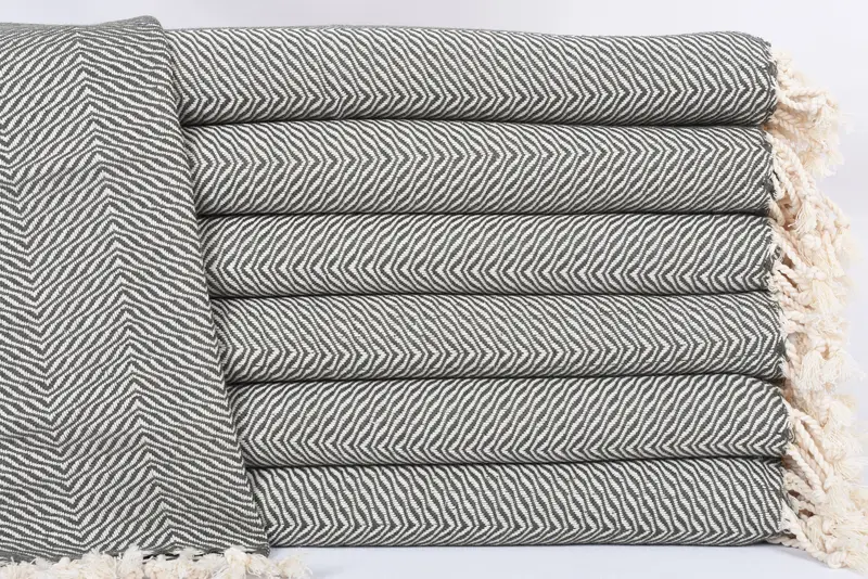 Gift Home Decor Bathroom Towel, Khaki Green Chevron Dish Towel, 40x20 Inches