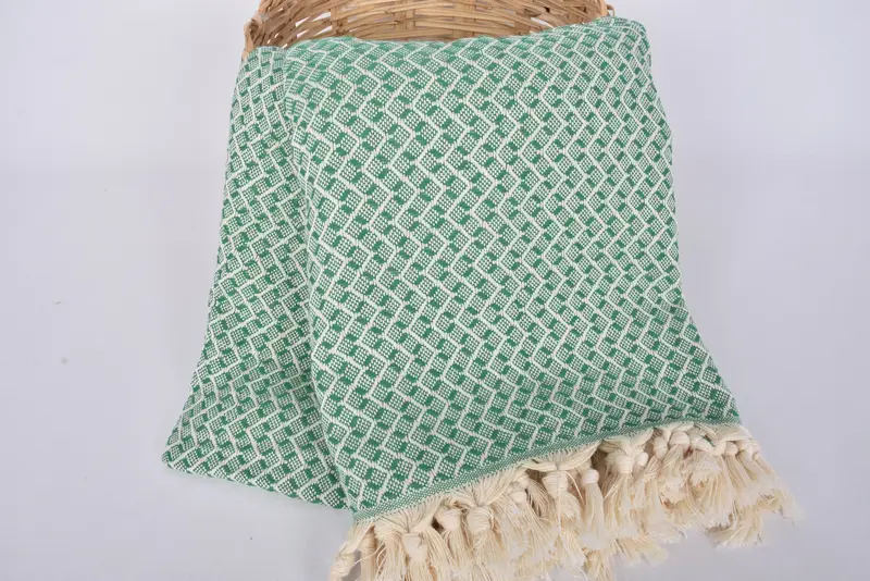 Personalized Wedding Gift, 96x92 Cotton Herringbone Towel, Bachelorette Party Favors, Boho Throw Blankets, Christmas Tablecloth, Throw Blanket - 5