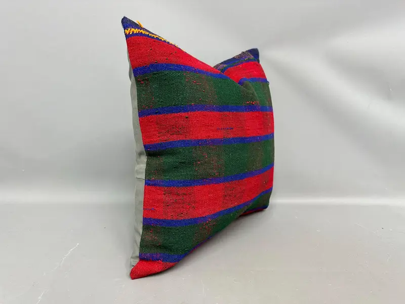 20x20 Red Cushion Cover, Ethnical Kilim Rug Pillow, Vintage Kilim Throw Pillow, Antique Pillows, Square Throw Pillow Sham, Cushion - 2