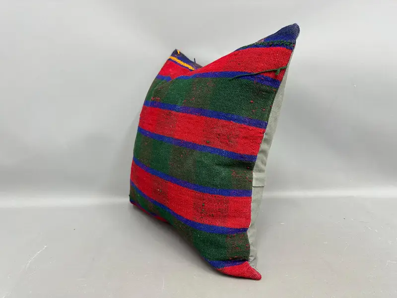 20x20 Red Cushion Cover, Ethnical Kilim Rug Pillow, Vintage Kilim Throw Pillow, Antique Pillows, Square Throw Pillow Sham, Cushion - 3