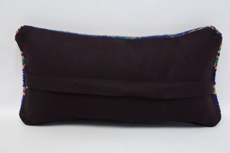Home Decor Pillow, Vintage Kilim Throw Pillow, Tribal Pillow, Vintage Throw Cushion Case, Cushion Case, 8x16 Blue Cushion Cover, Kilim Cushion Sham - 6