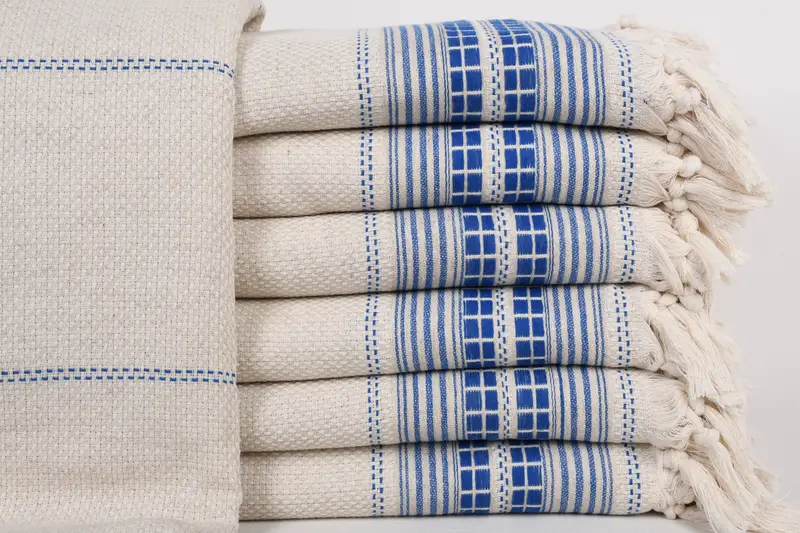 96x94 Linen Striped Towel, Personalized Gifts, Custom Wedding Gifts, Custom Blanket, Bachelorette Party Gifts, Gift For Wedding Day, Shower Curtain - 1