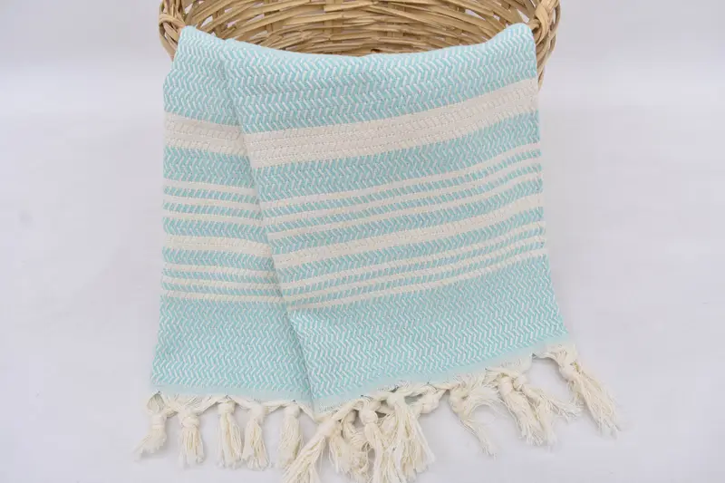 Personalisiertes Handtuch, Monogramm Küchentuch, Hochzeitsgeschenkideen, Geschenk für das Haus, personalisierte Geschenke, 40x18 Baumwollstreifenhandtuch, Gasttuch - 8