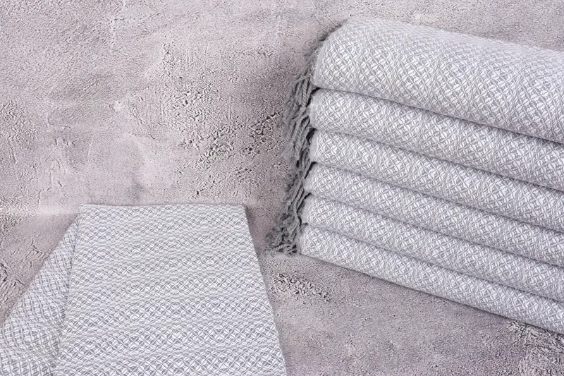 Monogram Turkish Towel, 70x40 Cotton Geometric Towel, Turkish bath towel, Sand-resistant Turkish towel for travel, Personalize Gift, Gift For Her - 2