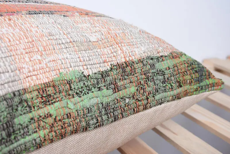 Nautical Throw Cushion Case, Boho Pillow, Toss Pillow, Pillow for Sofa, Pillow Sham, Turkish Kilim Pillow, 20x28 Blue Cushion Cover - 7