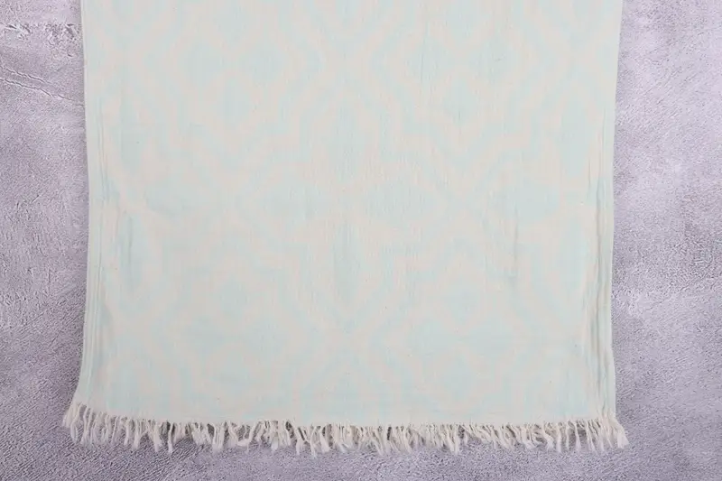 Gesichtstuch, Serviette mit Tulpenmuster, 61 x 101 cm, Beige, Küchentuch