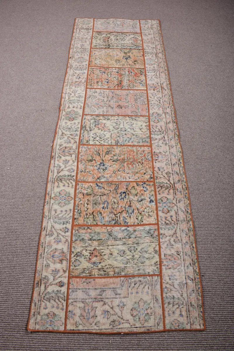 Turuncu, Bej Hayvan Baskılı Halı, 2,4x7,9 ft