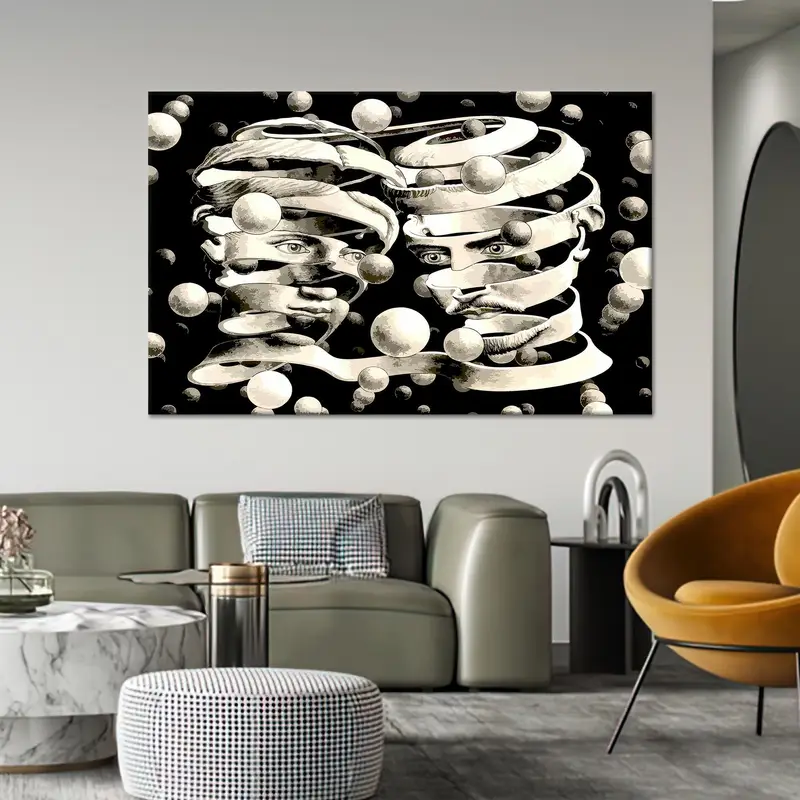 Escher-Inspired Surreal Abstract Canvas: Elevate Your Space