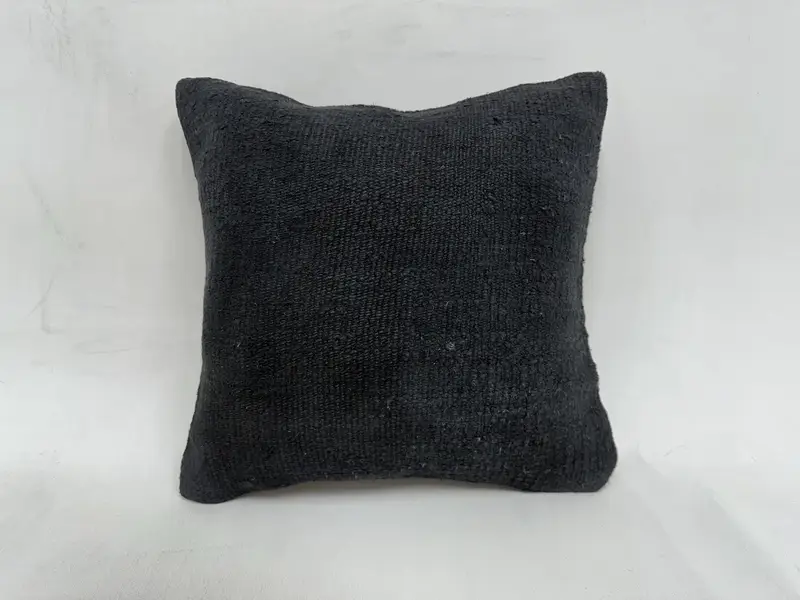 Kilim Cushion Sham, 16x16 Gray Cushion Cover, Muted Cushion Cover, Turkish Pillow, Interior Designer Pillow, Pillow Case - 1