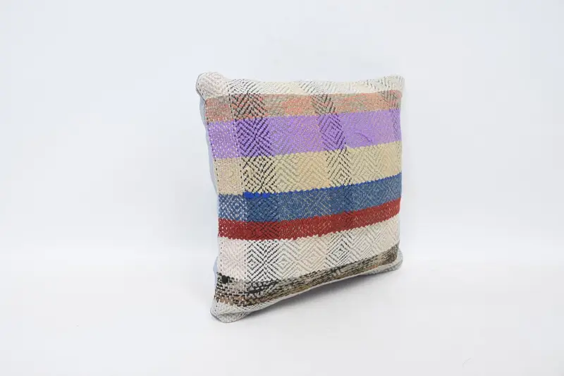 Antique Pillows, Vintage Pillow, Cushion Case, Vintage Kilim Throw Pillow, 12x12 Purple Pillow Cover, Outdoor Throw Pillow, Wool Kilim Pillow Pillow - 3