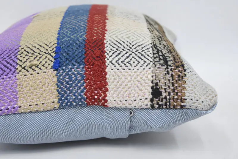 Antique Pillows, Vintage Pillow, Cushion Case, Vintage Kilim Throw Pillow, 12x12 Purple Pillow Cover, Outdoor Throw Pillow, Wool Kilim Pillow Pillow - 5