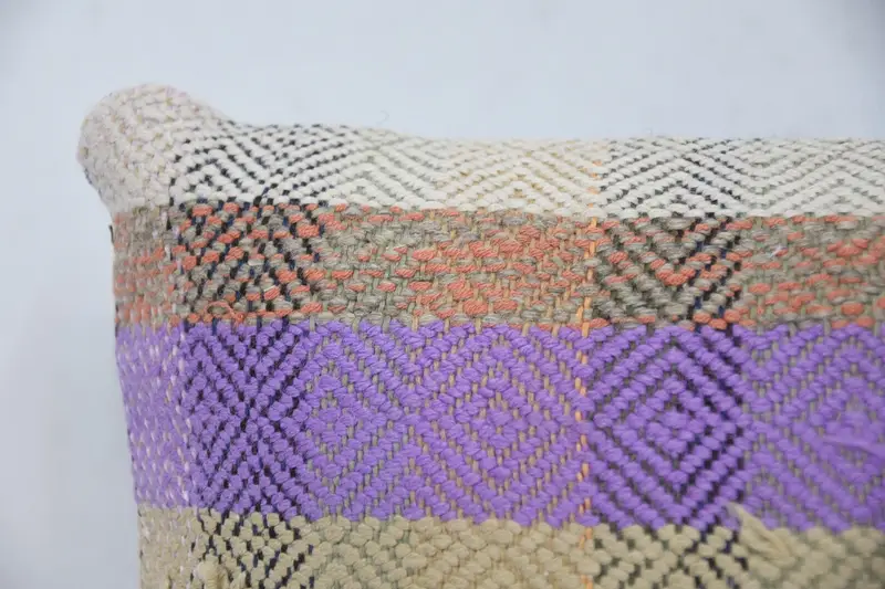 Antique Pillows, Vintage Pillow, Cushion Case, Vintage Kilim Throw Pillow, 12x12 Purple Pillow Cover, Outdoor Throw Pillow, Wool Kilim Pillow Pillow - 2