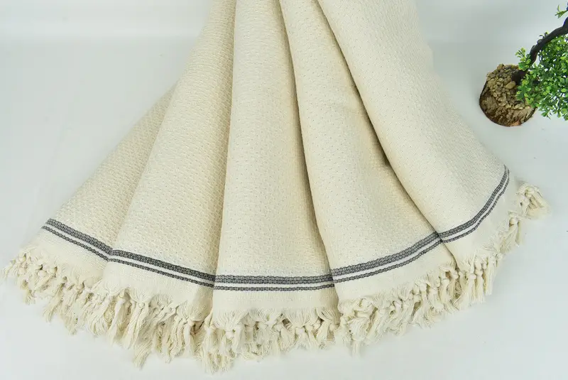 Personalized Blanket, Gift For The Home Decor, Family Gift Basket, Decorative Blanket, 94x92 Cotton Striped Towel, Wedding Favors, Bachelor Gift - 4