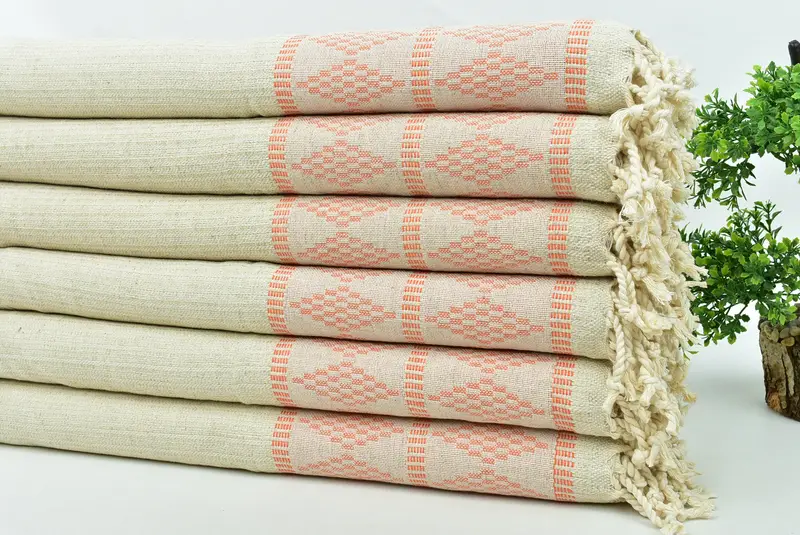 Gift For Him, Monogram Hand Towel, Bridal Shower Gift, Hand Size Towels, Small Bath Towels, 40x20 Linen Kilim Design Towel, Turkish Hand Towel - 3