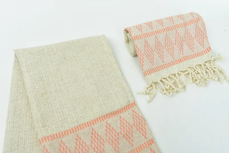 Gift For Him, Monogram Hand Towel, Bridal Shower Gift, Hand Size Towels, Small Bath Towels, 40x20 Linen Kilim Design Towel, Turkish Hand Towel - 7