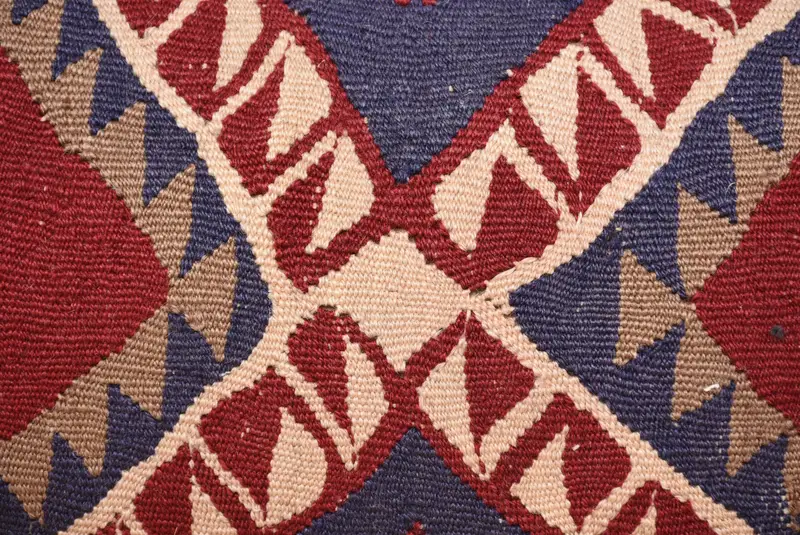 Boho Pillow, Pillow for Couch, Knitted Pillow Case, Vintage Kilim Pillow, Cushion, Accent Cushion Cover, 12x36 Red Cushion - 3