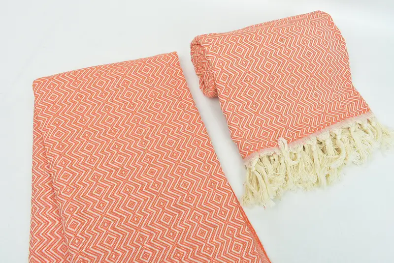 Bridal Shower Favors, Turkish hand towel, 70x38 Cotton Diamond Towel, Lightweight Turkish towel, Best Friend Christmas Gift, Bridemaids Beach Towel - 7